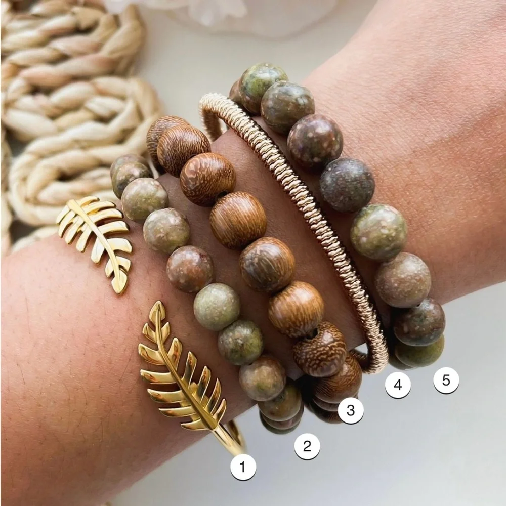 Kinsley Armelle Timber Wooden Beaded Bracelet